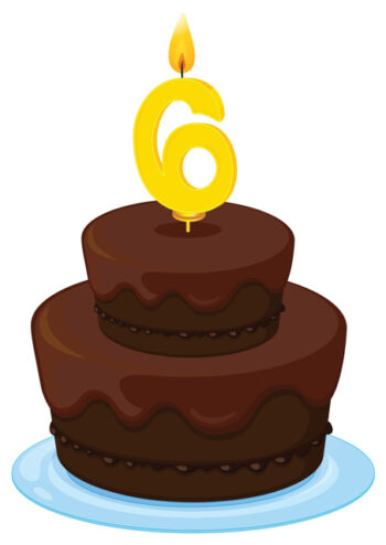 Chocolate birthday cake age 6