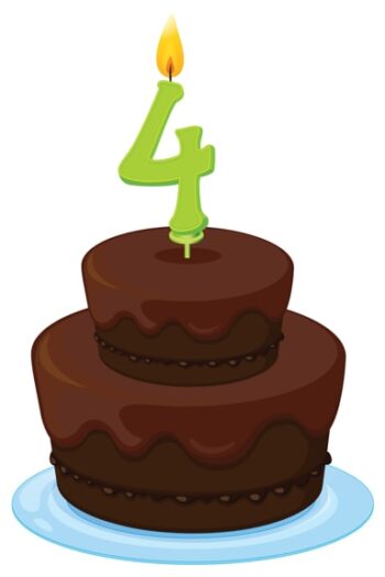 Chocolate birthday cake age 4