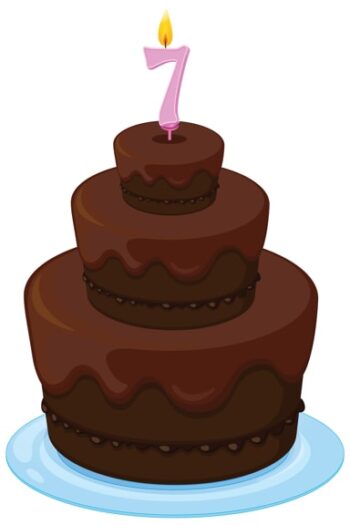 Chocolate birthday cake age 7