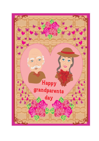 Happy Grandparents Day with flowers