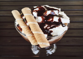 Ice cream and wafers