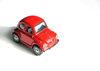 Red toy Beetle car