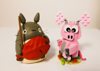 Toy pig and rabbit characters