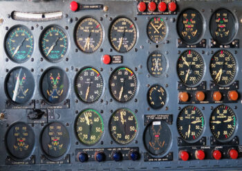 Dials and gauges from the cockpit