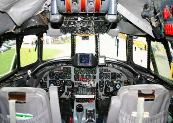 View of plane cockpit