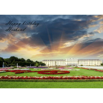 Schonbrunn Castle and gardens Husband birthday card