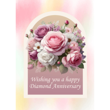 Pretty floral bouquet diamond wedding anniversary