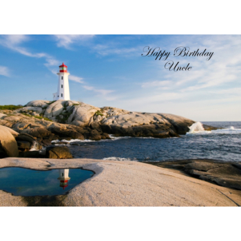 Lighthouse on the rock Uncle birthday