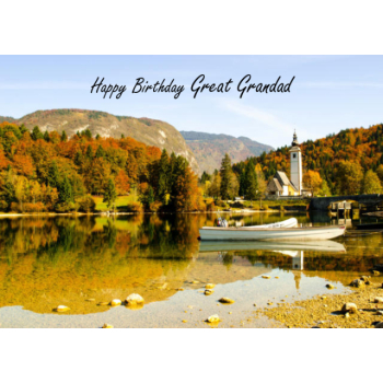 Boats on lake Great Grandad birthday