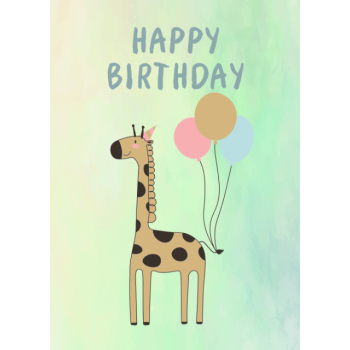 Giraffe and balloons