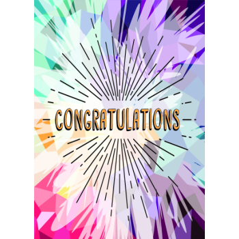 Vibrant coloured congratulations Congratulations