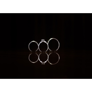 Wedding rings with black background