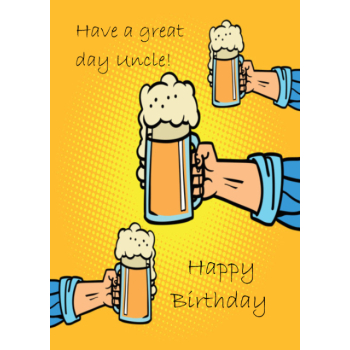 Glasses of beer Uncle birthday