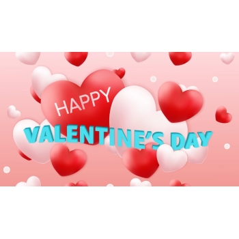 Heart in sky and angel wings Valentine's Day