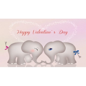 Pink neon heart Valentine's Day