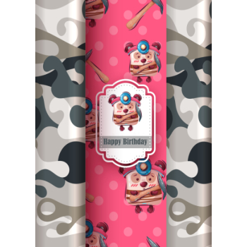 Cute teddy bear workman birthday