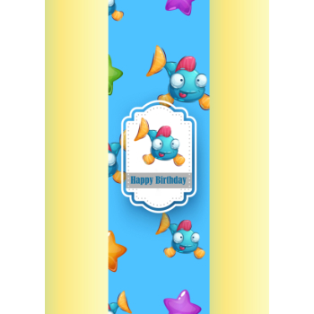 Cute fish and stars birthday