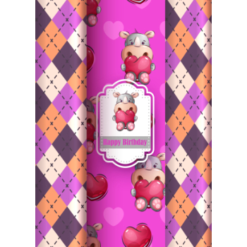 Cute rhino loves you birthday