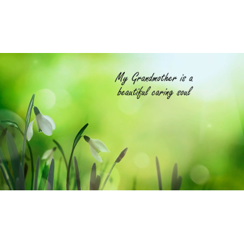 Special message for my grandmother